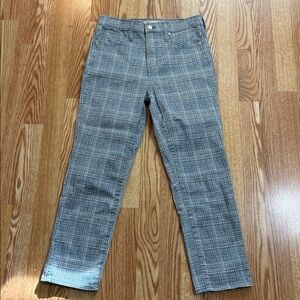 Madewell Plaid Stovepipe Pants